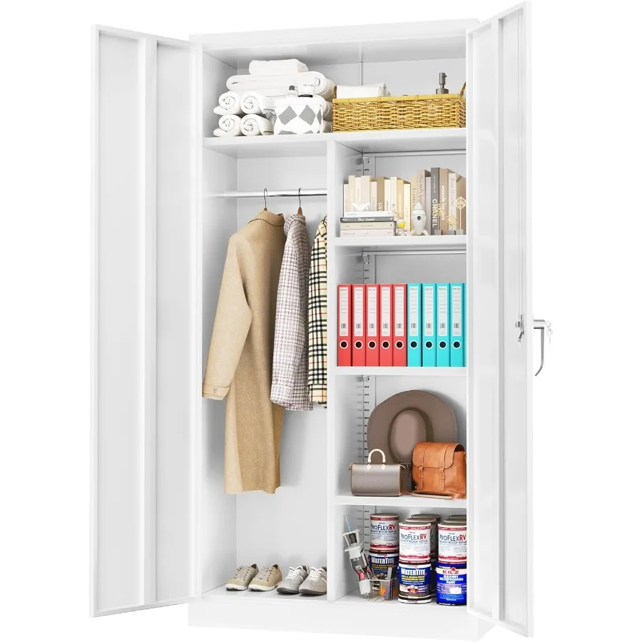 خزانة ملابس معدنية بأبواب وأرفف72 خزانة خزانة ملابس للتفصيل للمكتب وغرفة النوم وغرفة الغسيل hool Em