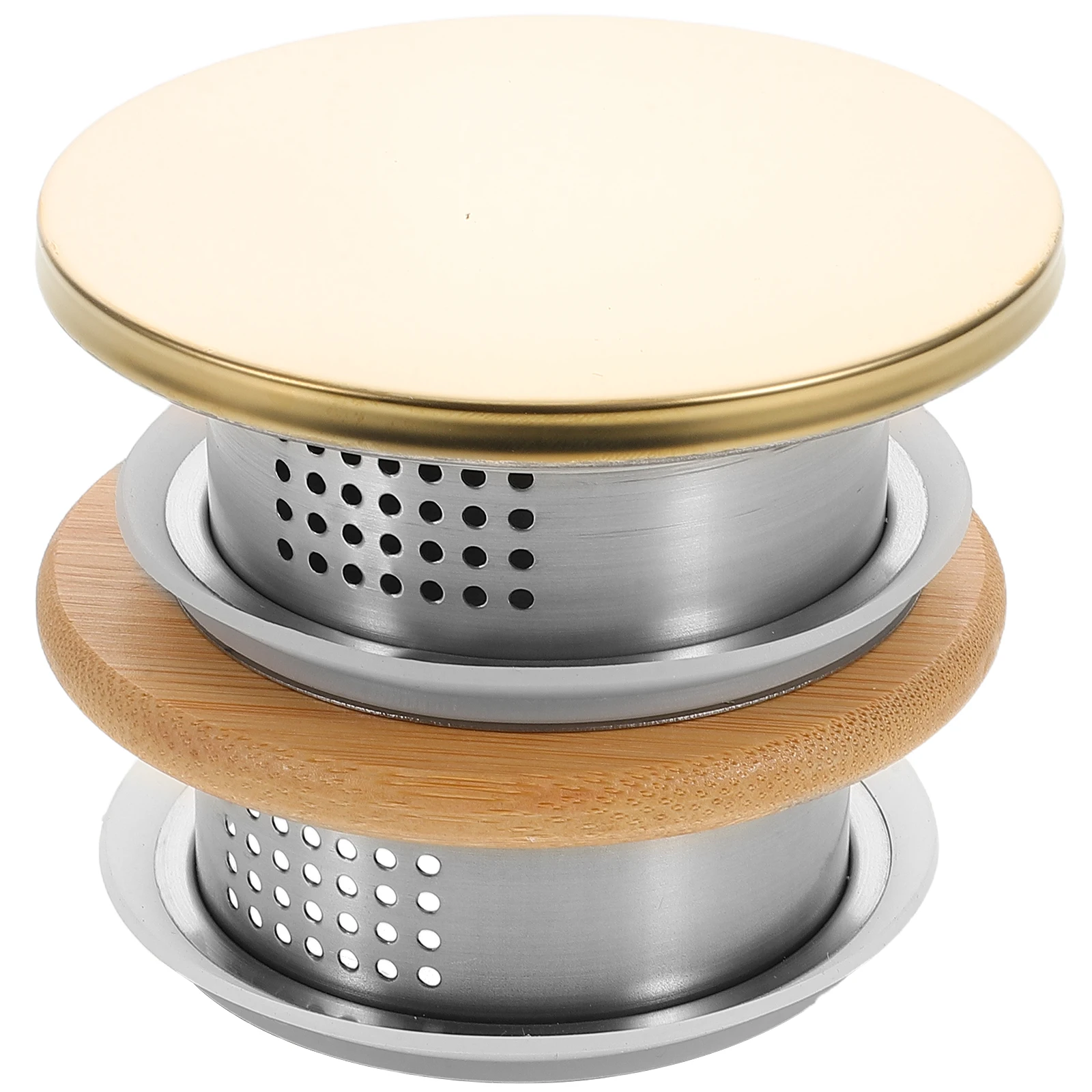 

2pcs Stainless Cold Water Stainless Steel Carafe Cap Refill Bottle Lid Durable Bamboo Dustproof Seal Universal Camping