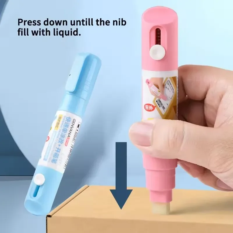Retractable Box Opener Thermal Paper Correction Fluid With Unboxing Knife Privacy ID Information Blackout Theft Protection Stamp view 4