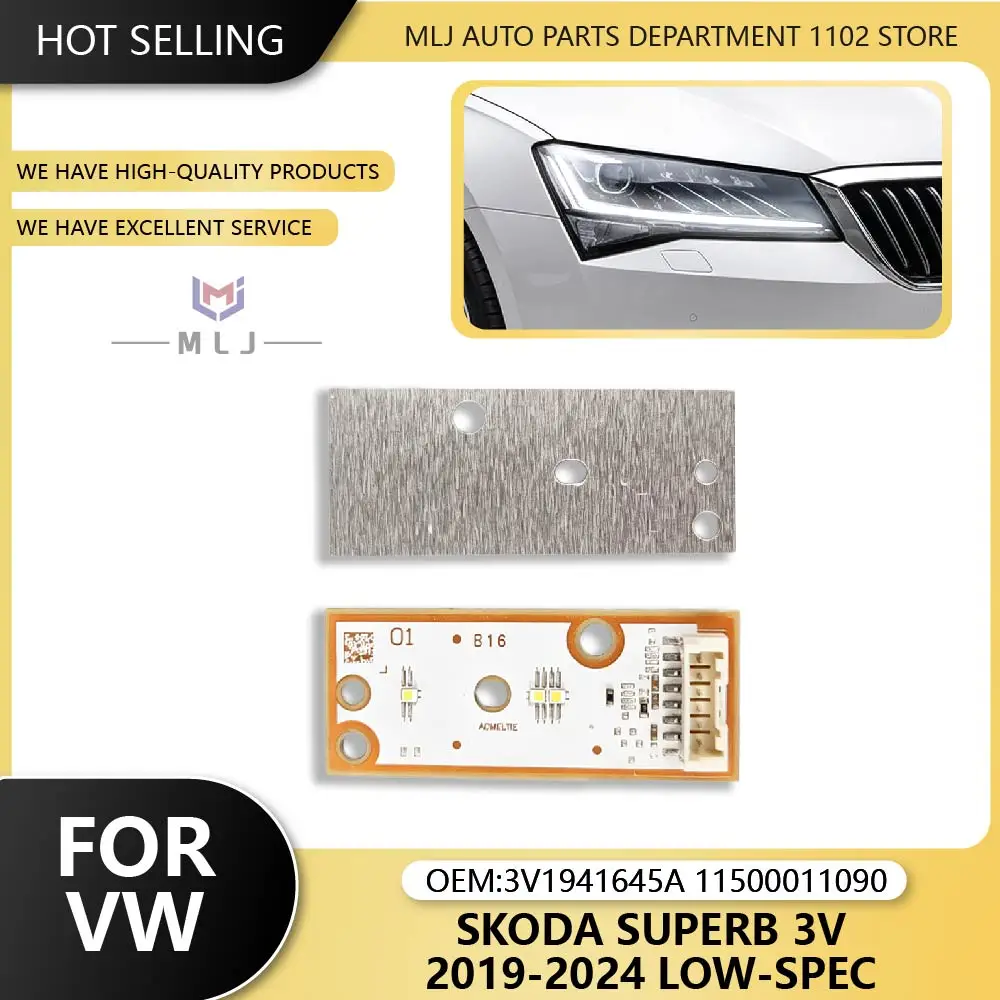 For Volkswagen VW Skoda Superb 3V Oversea Low-Spec 2019-2023 LED Angel Eye Board 3V1941645A 11500011090 DRL Light Source Chip