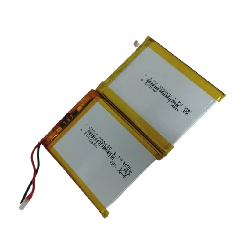 505060 3.7 فولت 2000 مللي أمبير ليثيوم بوليمر ليثيوم بو ليثيوم أيون بطارية قابلة للشحن للهاتف البيني سمّاعات بلوتوث المساعد الشخصي الرقمي POS GPS Explay M43HD