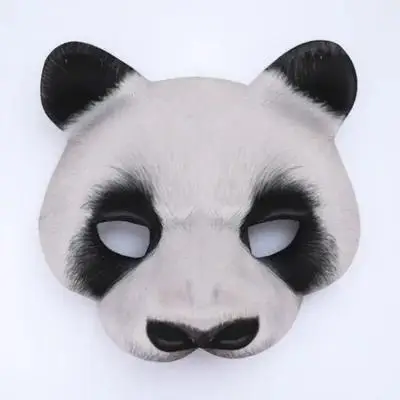 

Panda Mask Halloween Cosplay Masks for Adults Kids Animal Makeup Accessories EVA Material Durable Masquerade Party Prop