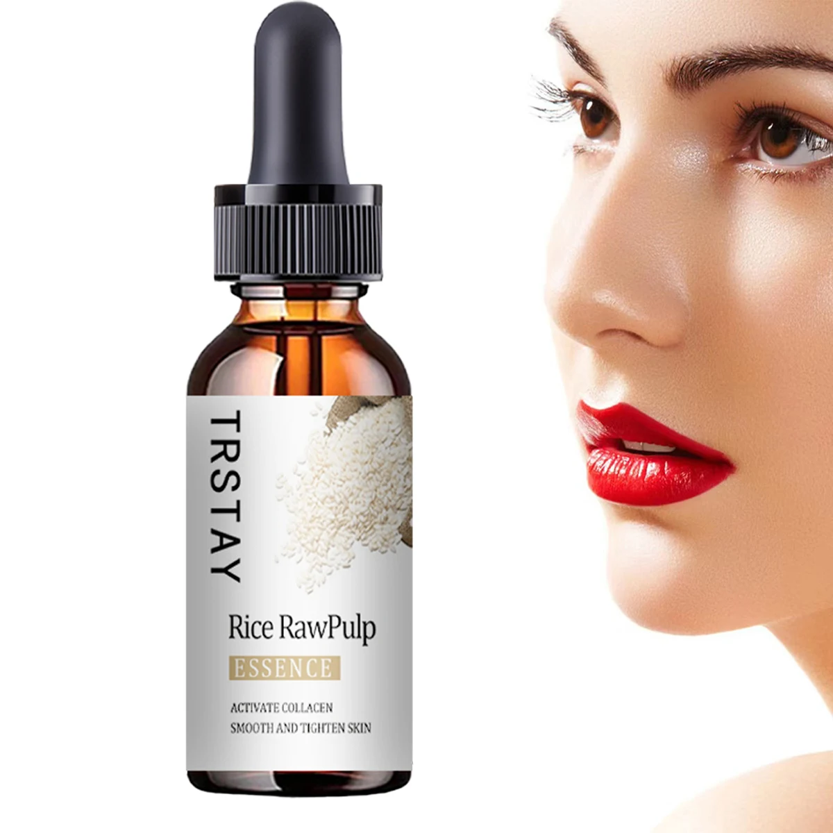 

White rice facial essence hyaluronic acid shrinks pores, moisturizes, brightens, nourishes and protects skin