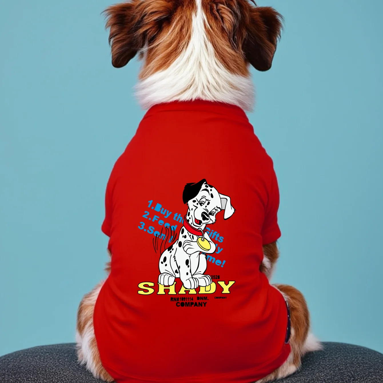 1 STÜCK Niedliches Haustier-T-Shirt mit gepunktetem Hund, weiches und bequemes Kurzarm-T-Shirt für Katzen und Hunde