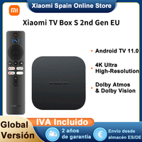 Global Version Xiaomi Mi TV Box S 2nd Gen, Android Smart TV Box Media Player 4K Ultra HD Google TV Dolby Vision Google Assistant