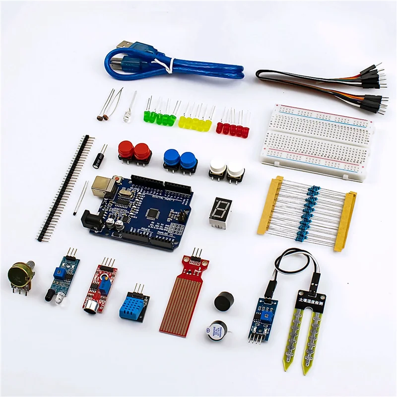 

A20F-5X Suitable For Arduino Uno R3 DIY Kit Capacitor/Bridge/Breadboard Starter Kit