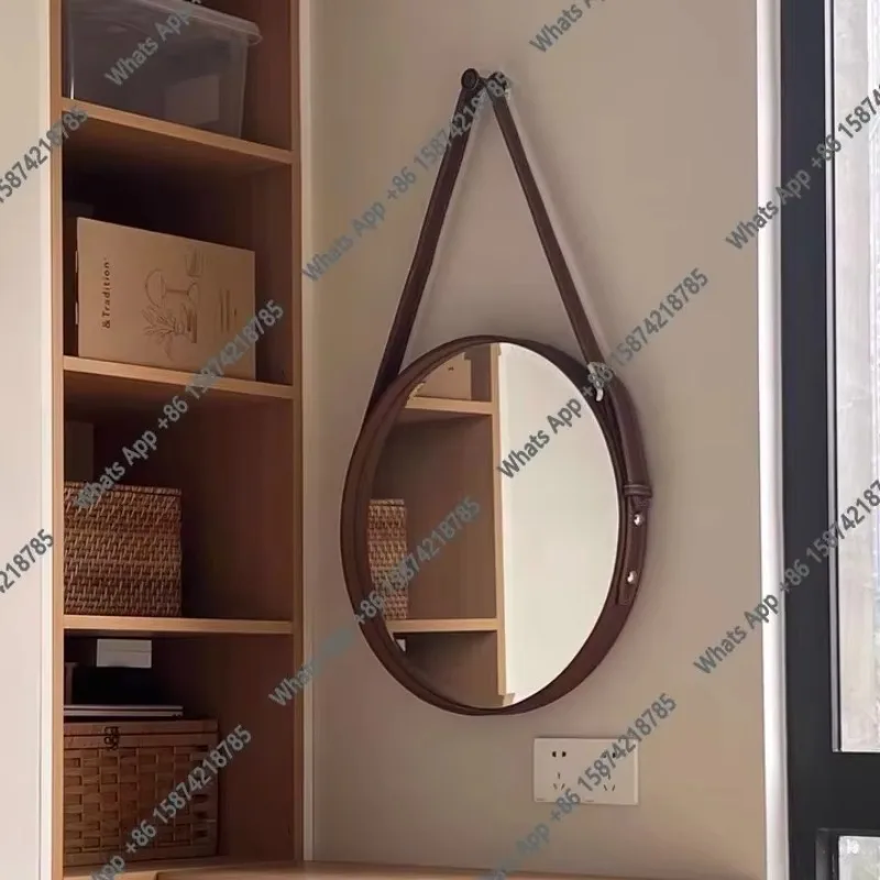 X5 E Classic Luxury Retro Mirror Round Makeup Quality Accessories Living Room Wall Art Decor Aesthetic Espejo Bedroom Decoration