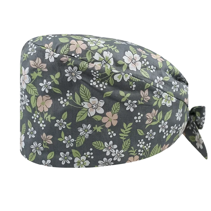 Leopard plaid print Surgical scrub cap Cotton Care Laboratory Pet Clinic Dental Medical School Spa Clinical enfermera accesorios