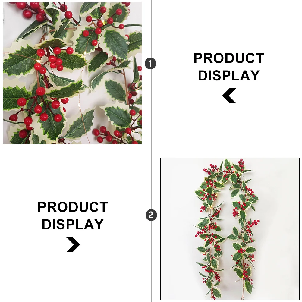 الروطان التوت سلسلة ضوء عيد الميلاد ديكور حفلات LED مضيئة معلقة هدية الكريسماس التوت سلسلة ضوء عيد الميلاد ديكور مضيئة