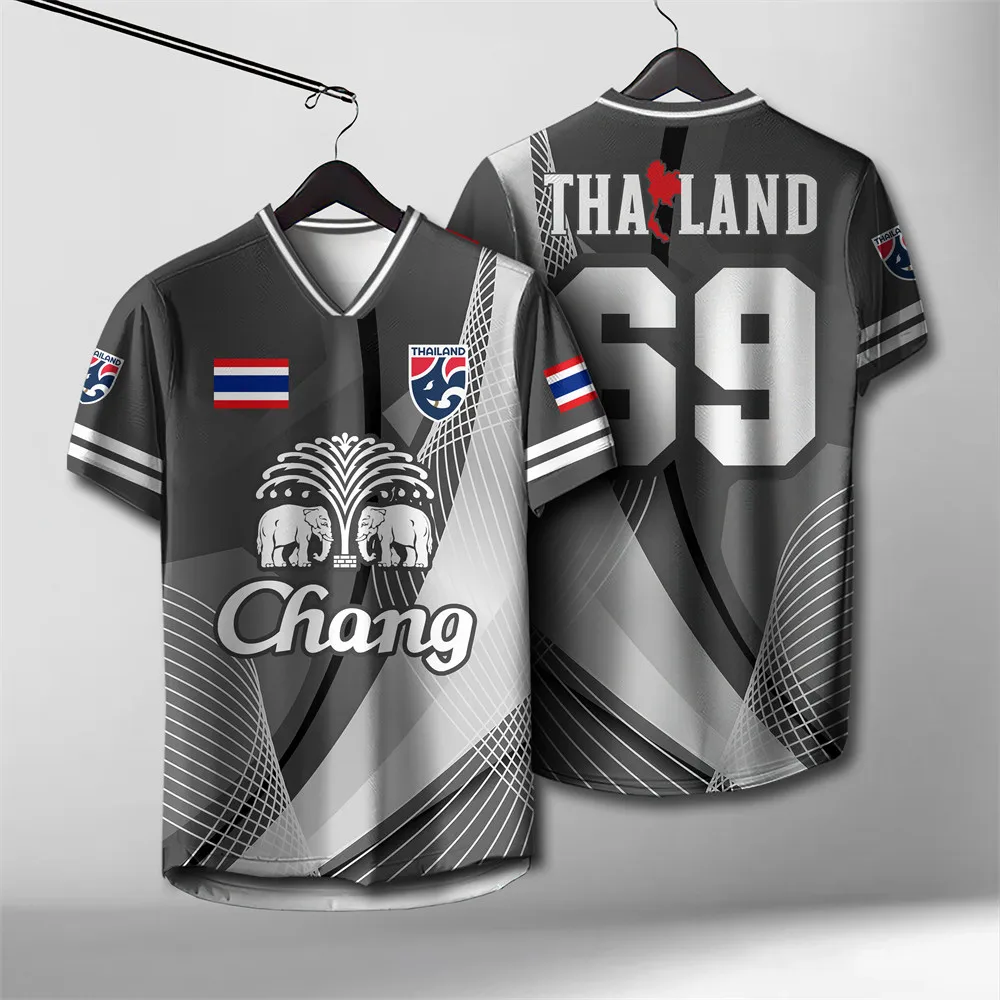 Thailand Chang Elephant 3D Print Short Sleeve Summer Street Sports Man T Shirt Designer Clothes High Quality Oversized Kids Tops