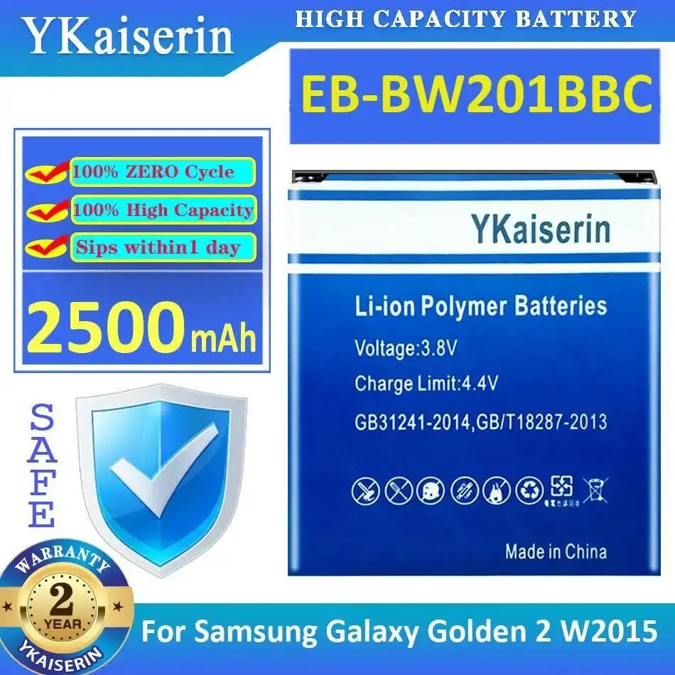 

2500Mah EB-BW201BBC Mobile Phone Battery For Samsung Galaxy Golden 2 W2015 High Performance