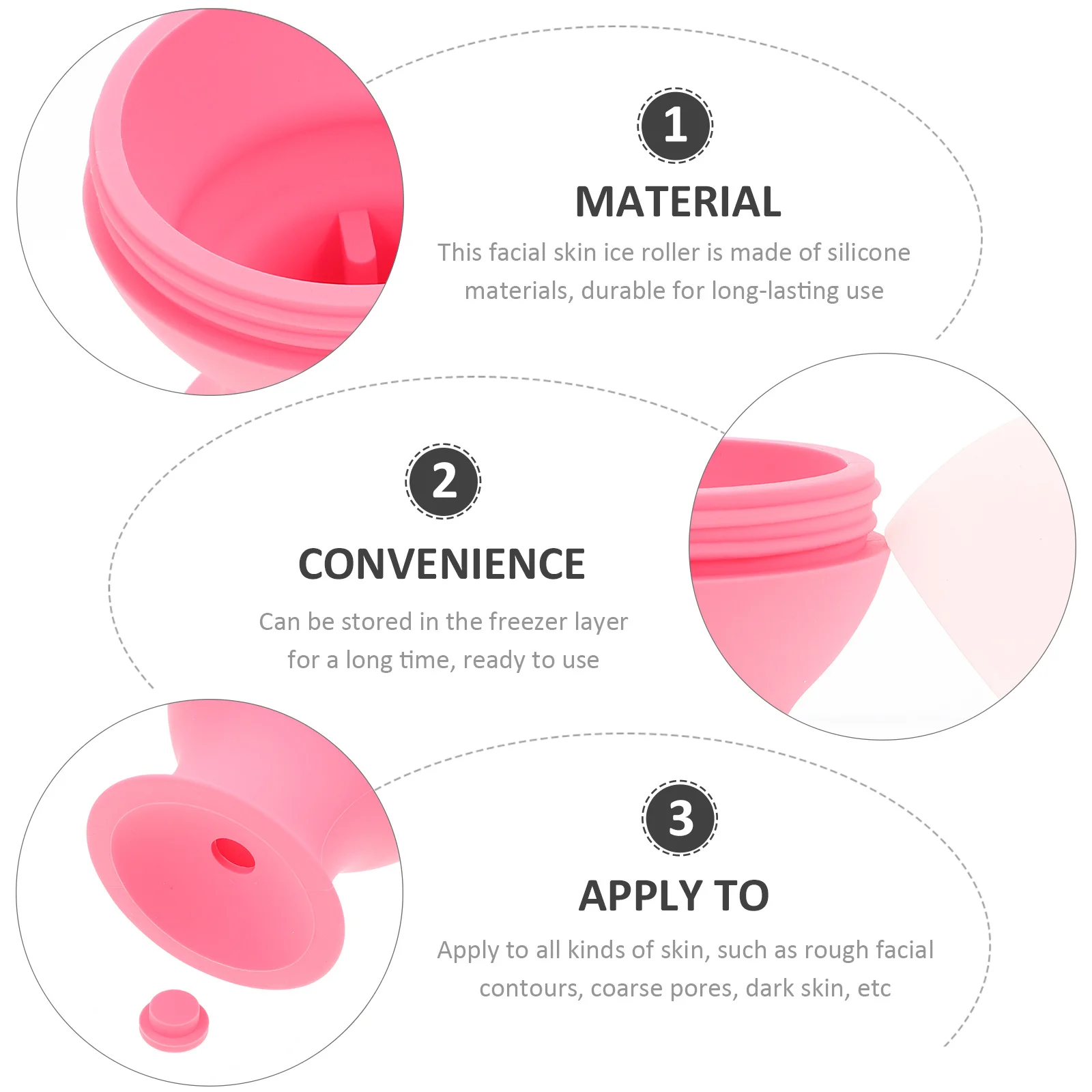 

Silicone Face For Facial Massage Skin Care Tool Women Anti-Edema Redness Relief Eye Beauty Cooling Roller