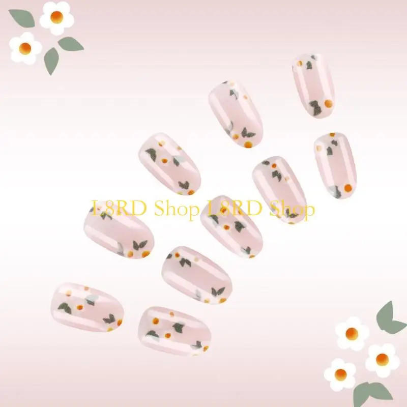 L8RD Press On Artificial False Glues On French Tips Gifts