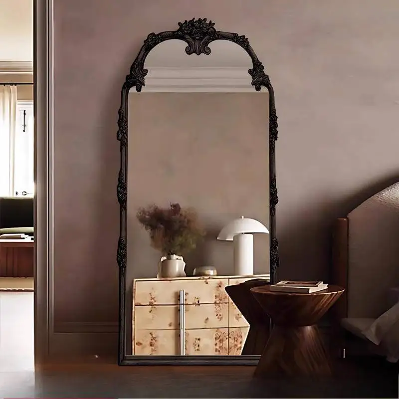 تصميم مرايا ماكياج كامل الجسم الشمال زينة غرفة المعيشة مرآة حائط الشقق العتيقة Miroir Sur Pied أثاث المنزل #1