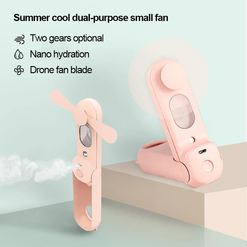 Mini Handheld Spray Fan USB Charging Portable Nano Water Replenisher Fan Outdoor Household Small And Easy To Carry