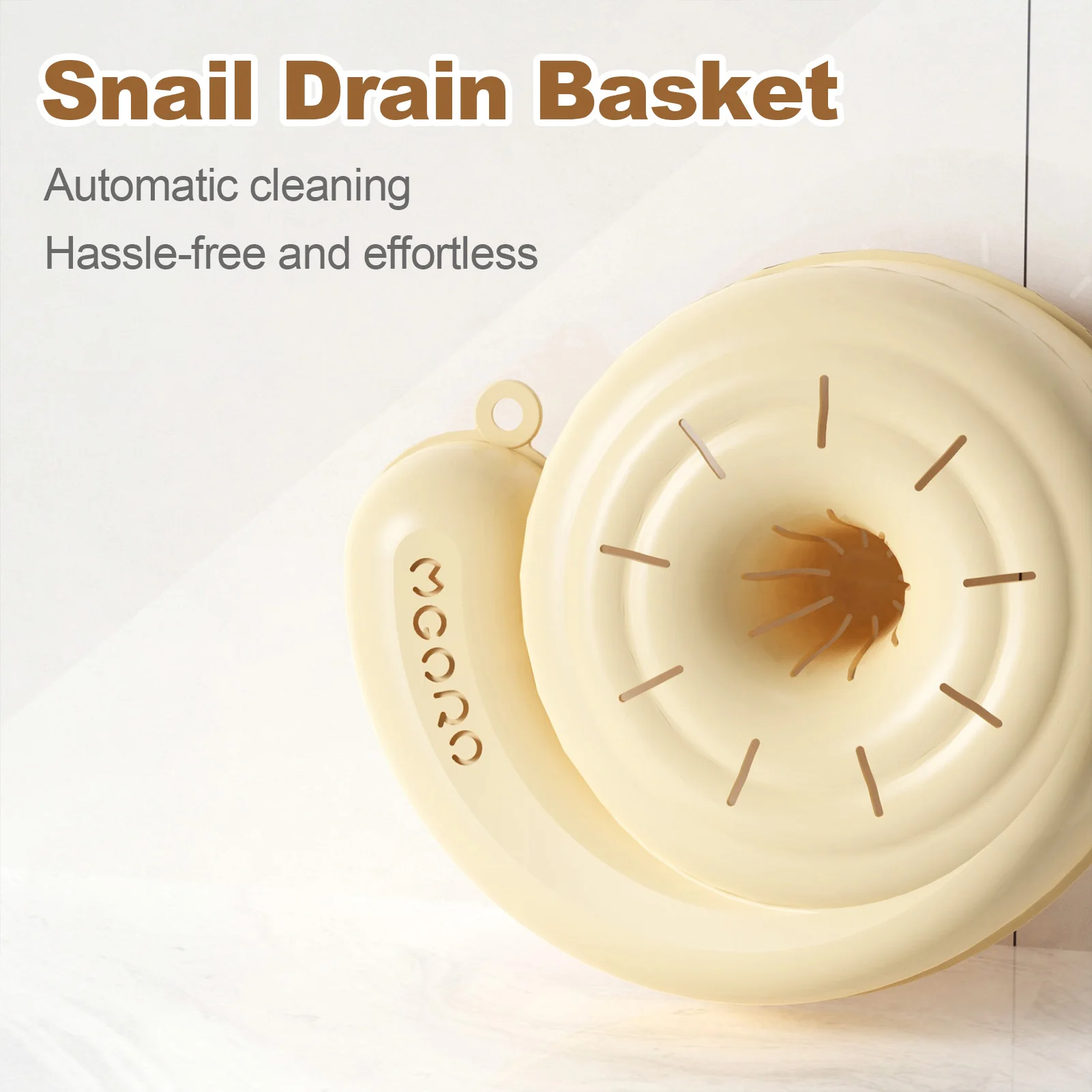 

Cartoon Storage Basket Cute White Pink Snail Shaped Drainage Storage Basket For Fruit Vegetable Kitchen Bathroom Organizers