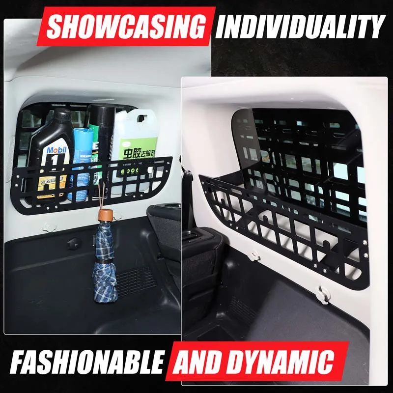 For 24+ Chery ICAR 03/Jaecoo J6 trunk side window storage fence, trunk storage fence, storage basket, auto parts, aluminum alloy