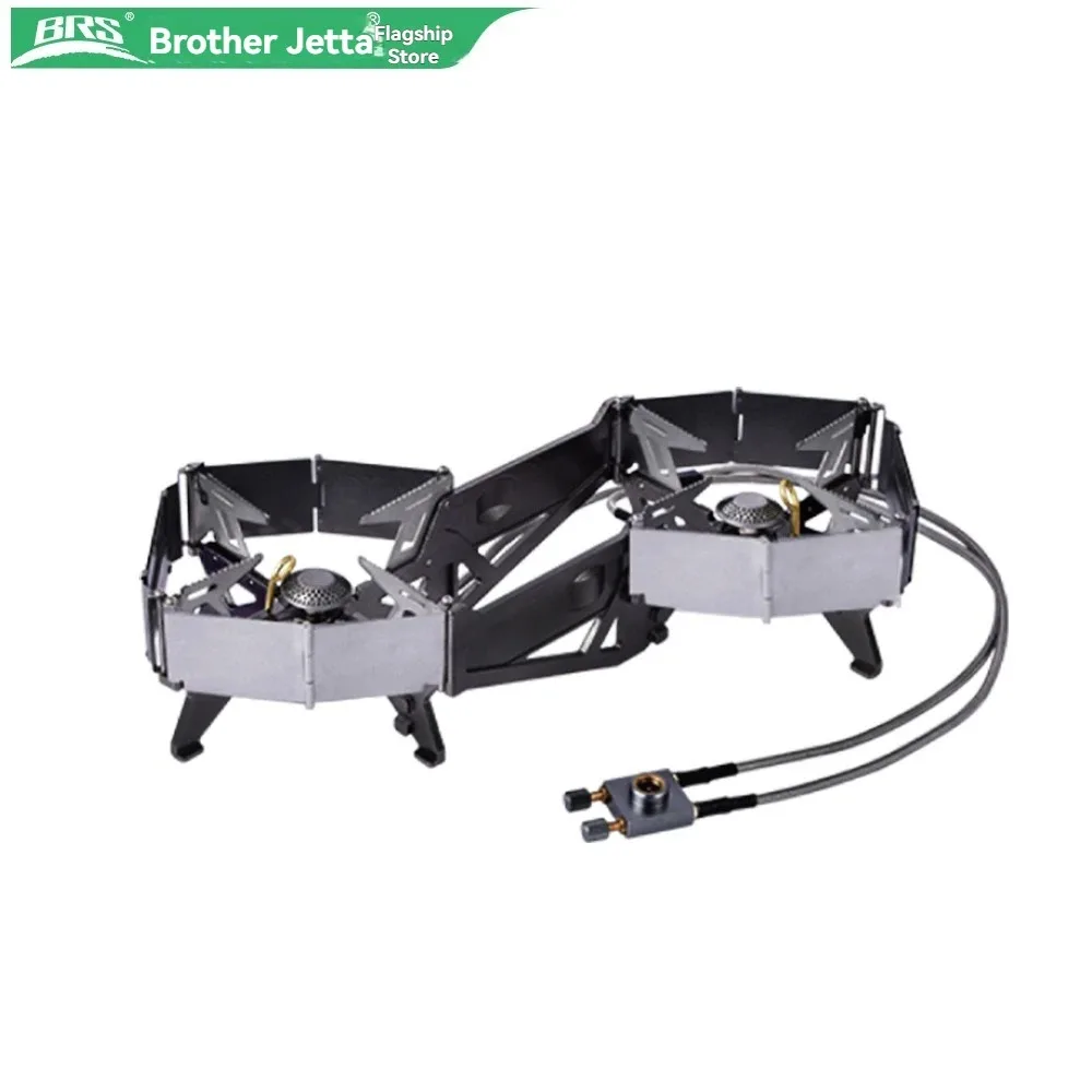 

BRS-32 Stove Portable and Foldable Fire Switch Free Adjustable Control Cookware Lightning Dual-Star Outdoor Camping Double-Head