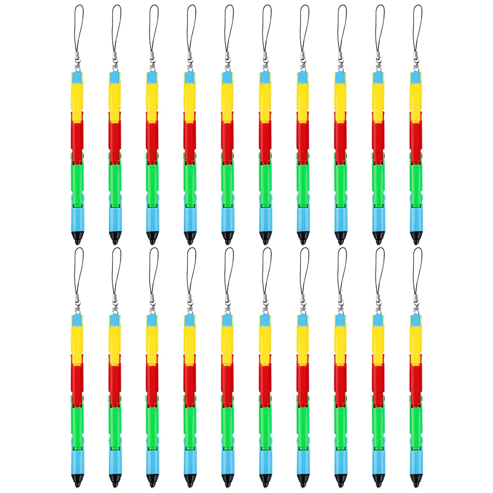 

20 Pcs School Pen Folding Ballpoint Novelty Pens Accessories Plastic Bendable Child