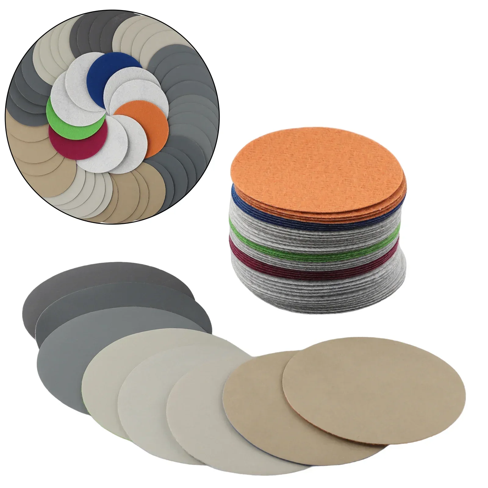 

50PCS 3inch Wet Or Dry Sandpaper Hook And Loop Silicon Carbide Sanding Discs Sandpaper Hook And Loop Silicon Carbide Sanding