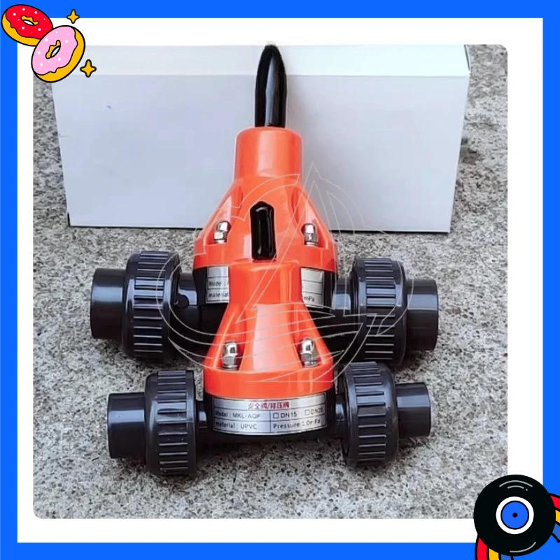 

DN15/20/25 UPVC Back Pressure Valve, Corrosion Resistant Relief Valve for Metering Pumpt