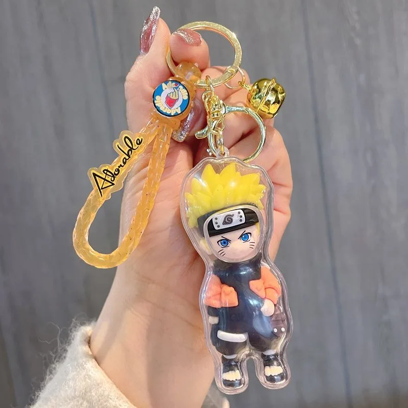 Naruto Cartoon Design Keychain Uzumaki Naruto Cute Creative Fashion Personality Simple Funny Backpack Pendant Decoration view 3