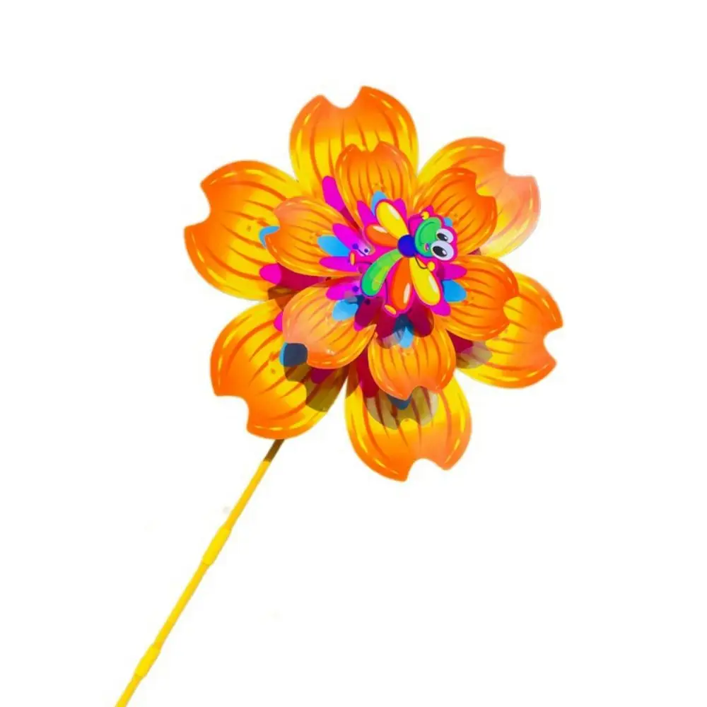 Moulin à vent multi-styles en forme d'abeille, pétale de dessin animé, diamètre 38cm, Double couche, rotatif, grand plateau tournant en PVC