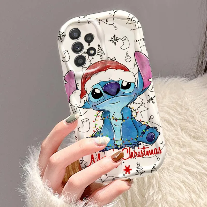 غرزة ليلو عيد ميلاد سعيد قضية الهاتف لسامسونج A73 A72 A71 A56 A55 A54 A53 A52 A51 A32 A36 A26 A25 A13 A14 5G موجة النفط #4