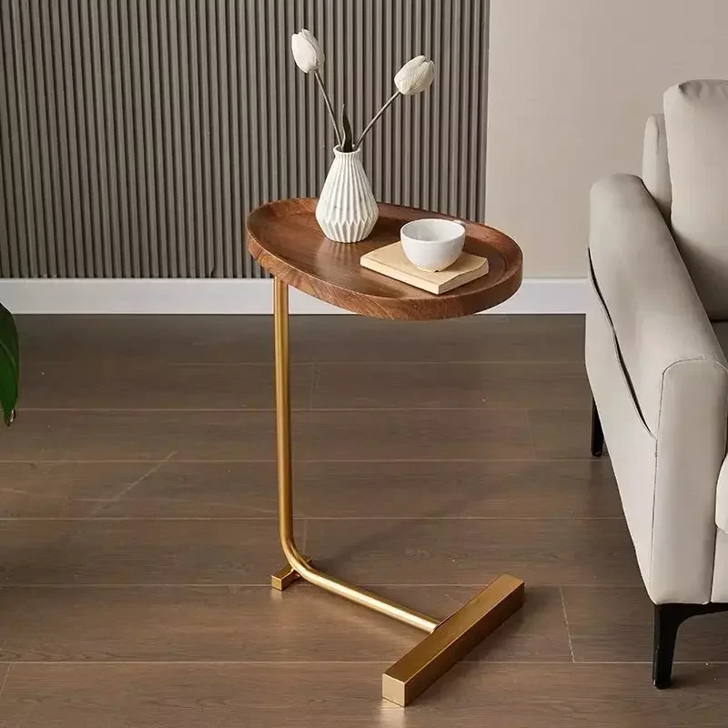 Modern Coffee Table Solid Wood Sofa Bedside Reading Holder Oval Ornaments Table Tea Organiser Moveis Para Sala Nordic Furniture