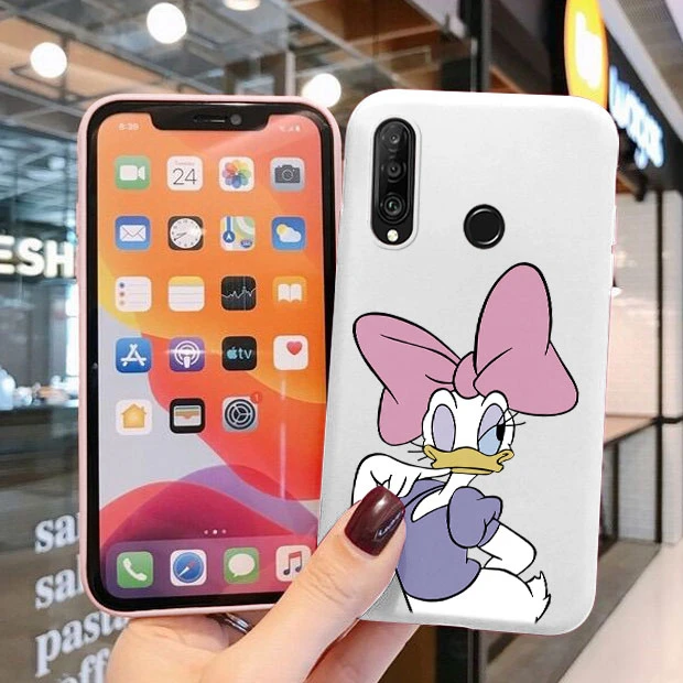 Silikonowe etui na telefon do Huawei P30 P 30 Lite P30 Pro Cover Mickey Minnie Donald Duck Soft Funda do Huawei P30 P30Lite Coque Bag