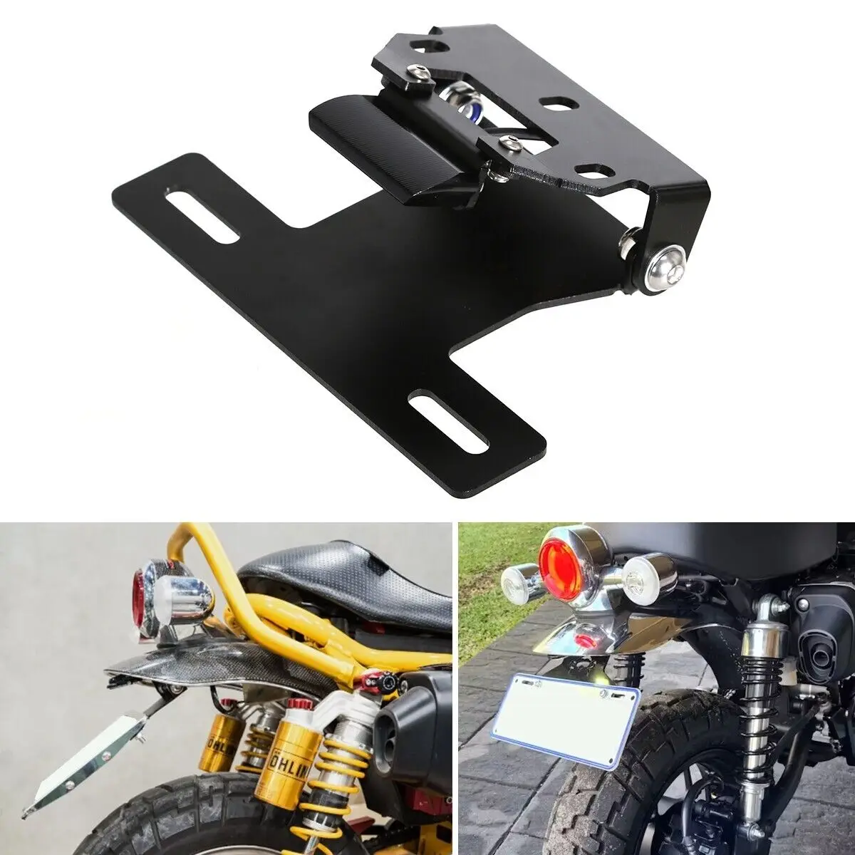 For Honda DAX 125 2019-2024 Motorcycle License Plate Holder Tail Light Bracket Tidy LED Fender Eliminator