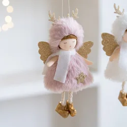 New Year Gift Pink Cute Christmas Angel Doll Xmas Tree Hanging Ornament Noel Christmas Decoration for Home Natal Navidad Decor