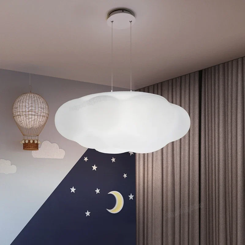 

Nordic Cloud Pendant Light White Hanging Lamp Lights for Bedroom Kid Room Lights E27 Adjustable Indoor Dinning Room Lighting