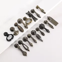 1x Antique Bronze Kitchen Cabinet Knobs and Handles Dresser Cupboard Door Metal Pendant Knob Retro Furniture Pulls