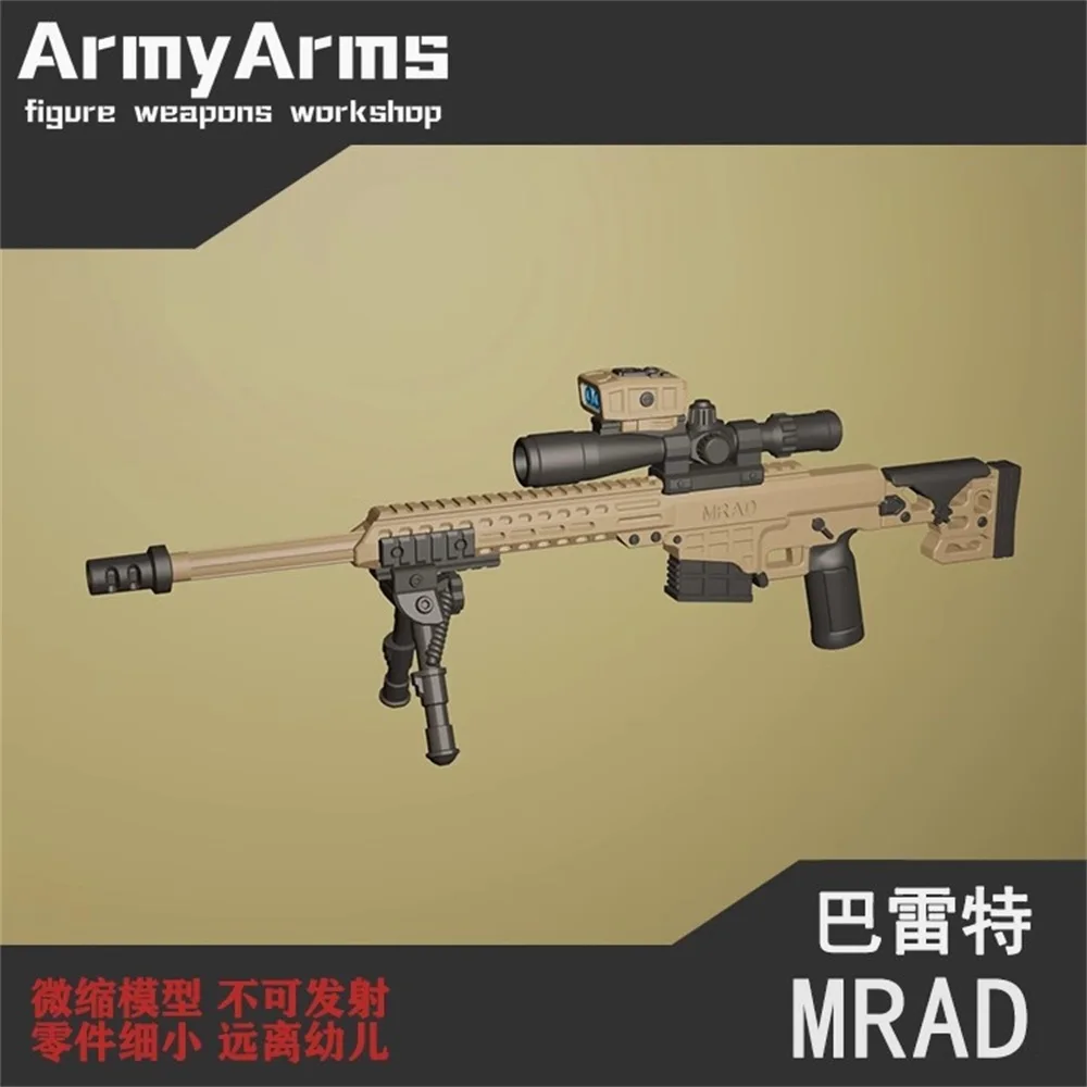 ArmyArms 1/50 Soldaat Pop Scène Props 5.5 CM MRAD Gun Plastic Model Speelgoed Voor Action Figure Op Voorraad