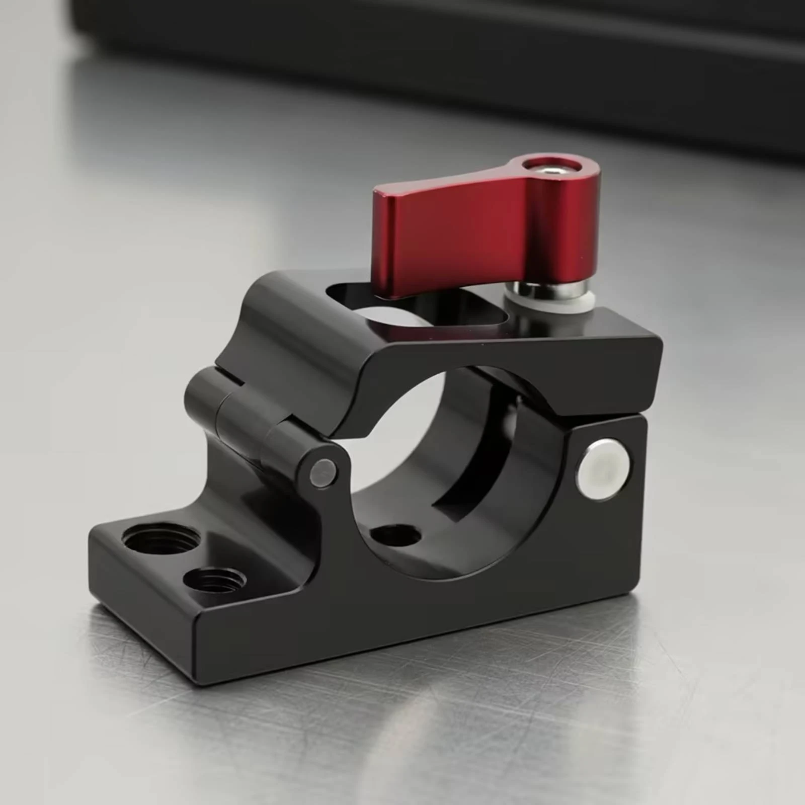 Mounting Bracket Hinged Stabilizer Tube Clamp with Multiple Mounting Interfaces for Filmmakers, Portable Footage Production