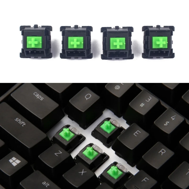 4Pcs Durable Green RGB Switches 3Pin for Blackwidow Gaming Keyboard