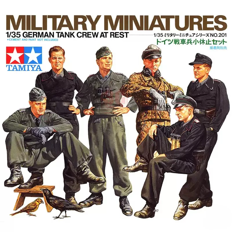 

Tamiya 1/35 Doll Model 35201 German Tank Crew at Rest-Plastic Soldier Kit