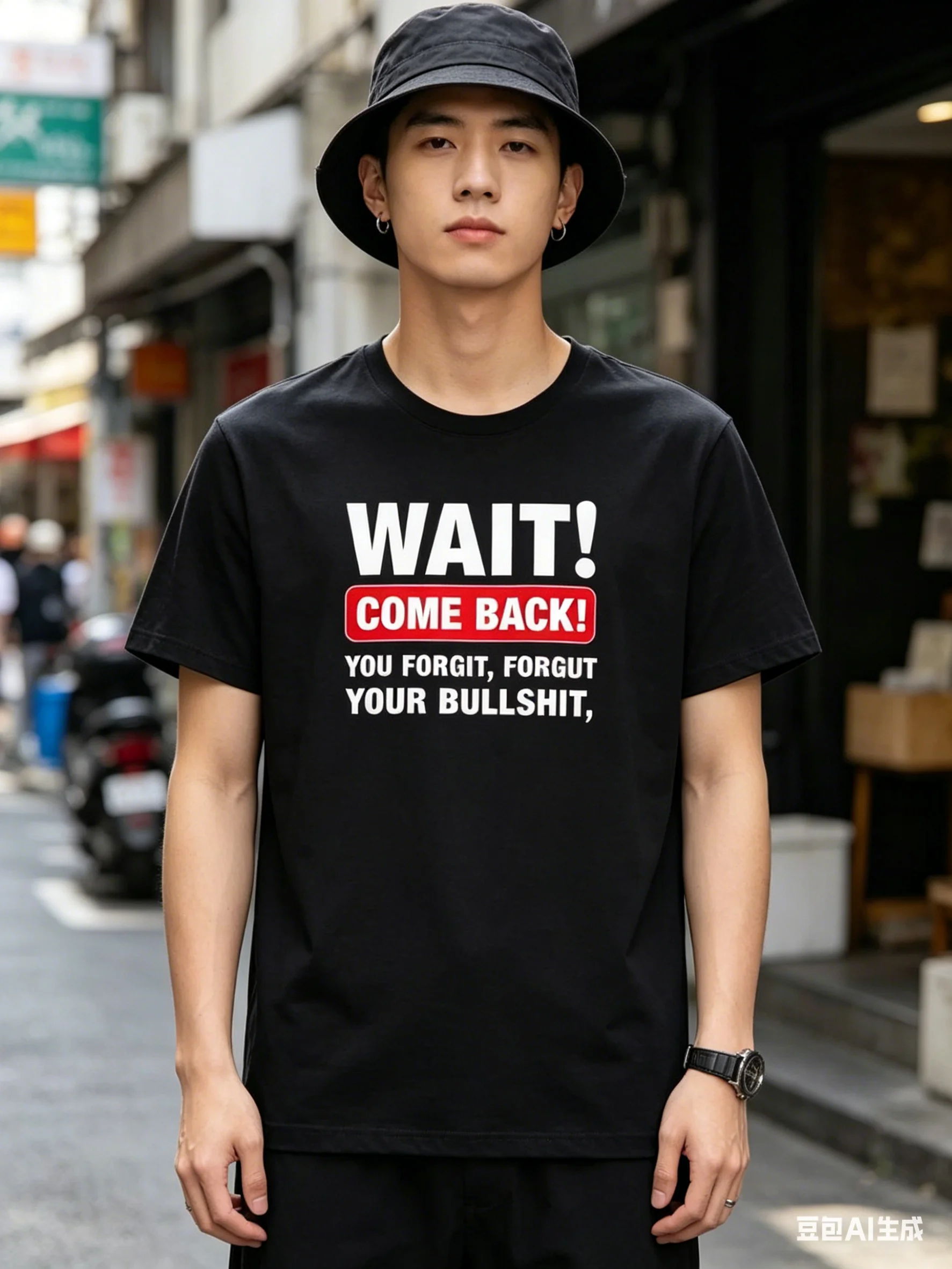 

Funny ' Wait,You Forgot' Print T Shirt, Tees for Men, Casual Short Sleeve Tshirt for Summer Spring Fall, Tops As Gifts