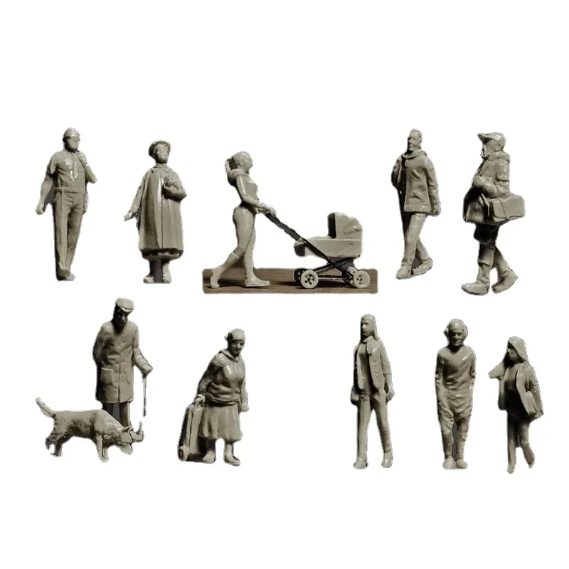 1/72 Scale Resin Figure GK Model, Passes-by Townsfolk, Unassembled and unpainted Garage Kit Miniature Toy