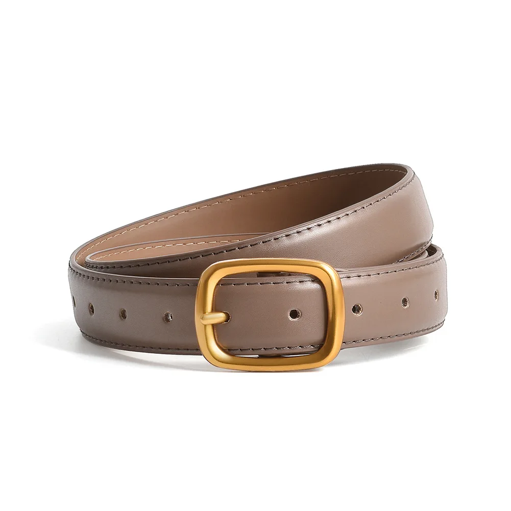 Ladies' antique leather belt, women's casual retro belt, women's versatile high-end women's cross-border exclusive denim belt