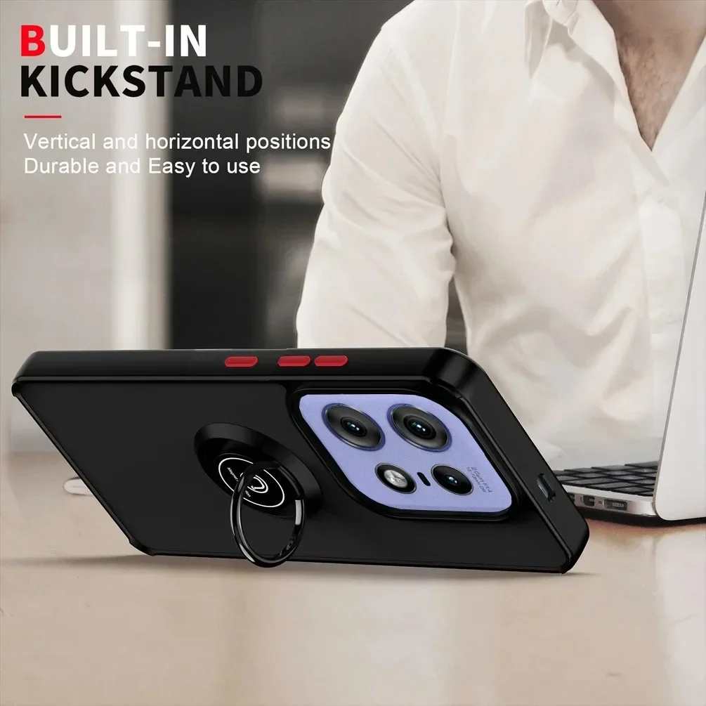 360 Rotation Bracket Case Cover for Motorola Edge 50 Pro Vehicle Magnetic Case Motorola Edge 50 Fusion/Edge 50 Ultra/Edge 40 Neo