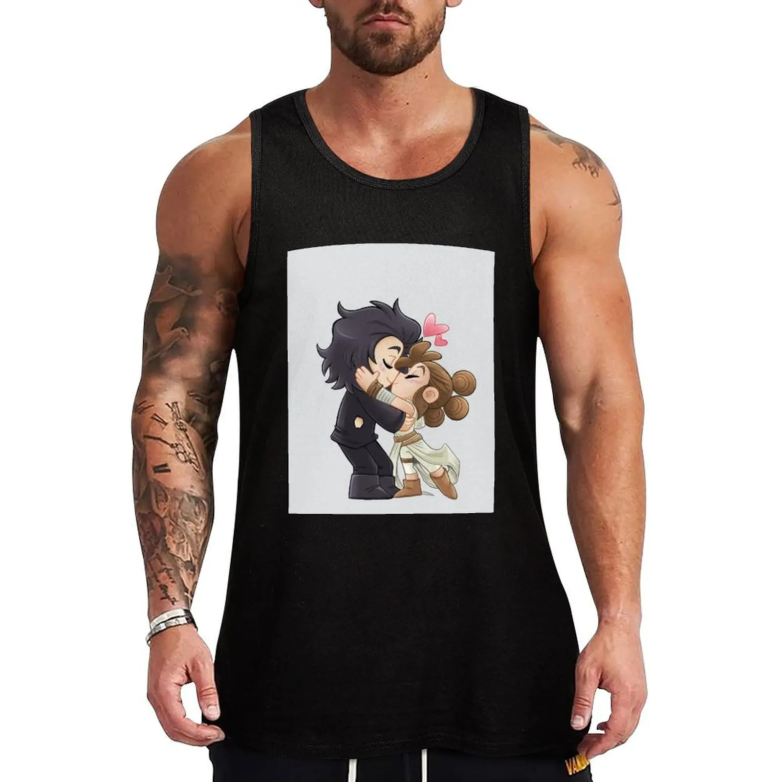 

Space Sweethearts - Happy Ending Smooch - Chibi Cuties Tank Top Basic Everyday Tank Top Regular Fit Soft Undershirt