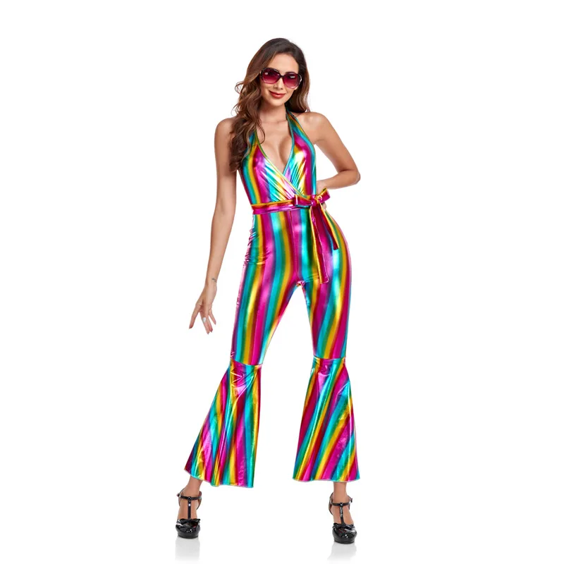 70년대 레트로 디스코 히피 무대 의상 할로윈 인디언 원시 여성 민족 의상 무대 공연 의상