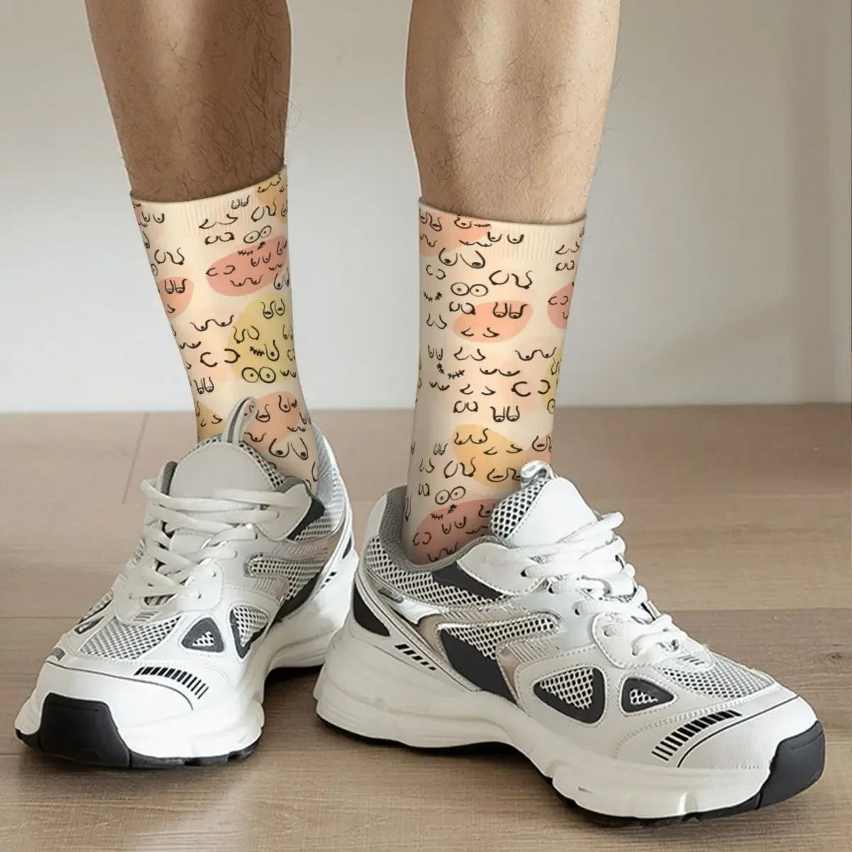 Calcetines con patrón de Boobies de mediados de siglo para hombre y mujer, medias absorbentes de sudor Harajuku, calcetines largos para todas las estaciones, accesorios para regalos