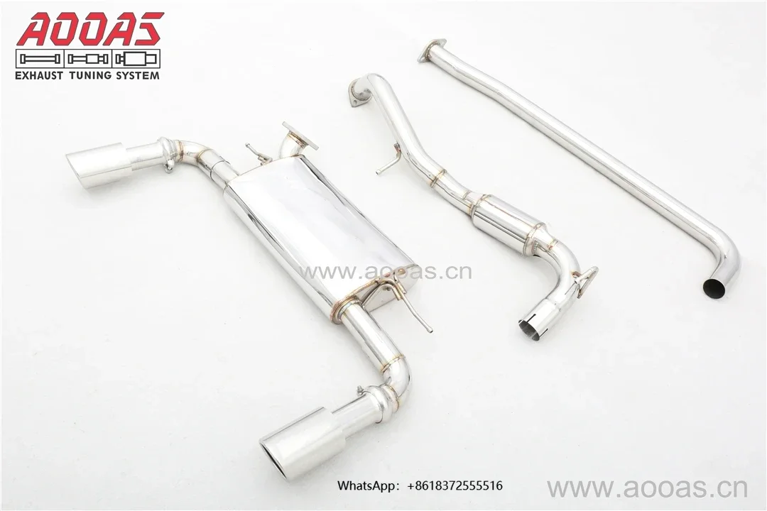

daHot-selling Stainless Steel Mid Pipe Rear Section Two Tips Full Exhaust System for Ford Focus 1.5