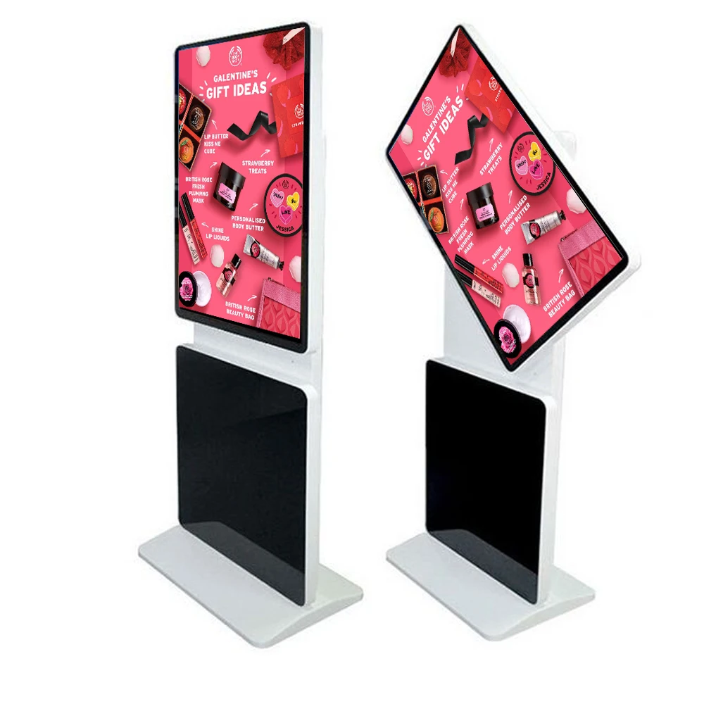 

Indoor commercial floor high definition touch LCD screen advertising display Android rotatable