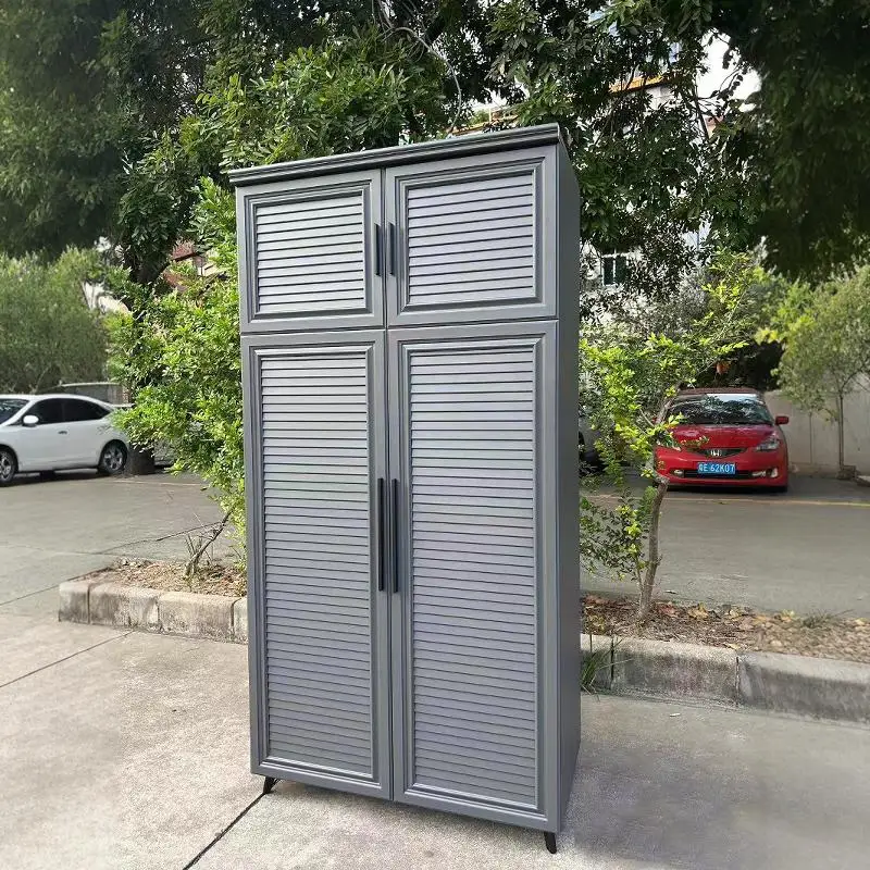 

Villa all-aluminum alloy outdoor storage cabinet waterproof sunscreen sunscreen sunscreen cabinet multi-functional shoe