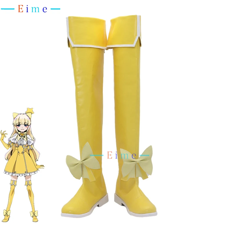 Anime Gushing Over Magical Girls Tenkawa Kaoruko Cosplay Shoes Big Size Over Knees Boots Halloween Carnival Shoes Custom Made