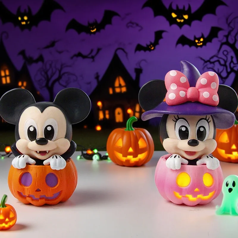 Disney mickey mouse e amigos abóbora série caixa cega bonito dos desenhos animados ponto mickey figuras halloween presentes surpresa para crianças
